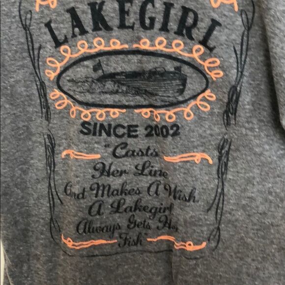 🍭*6/$30* Lake Girl heather tee shirt - S - Picture 2 of 4